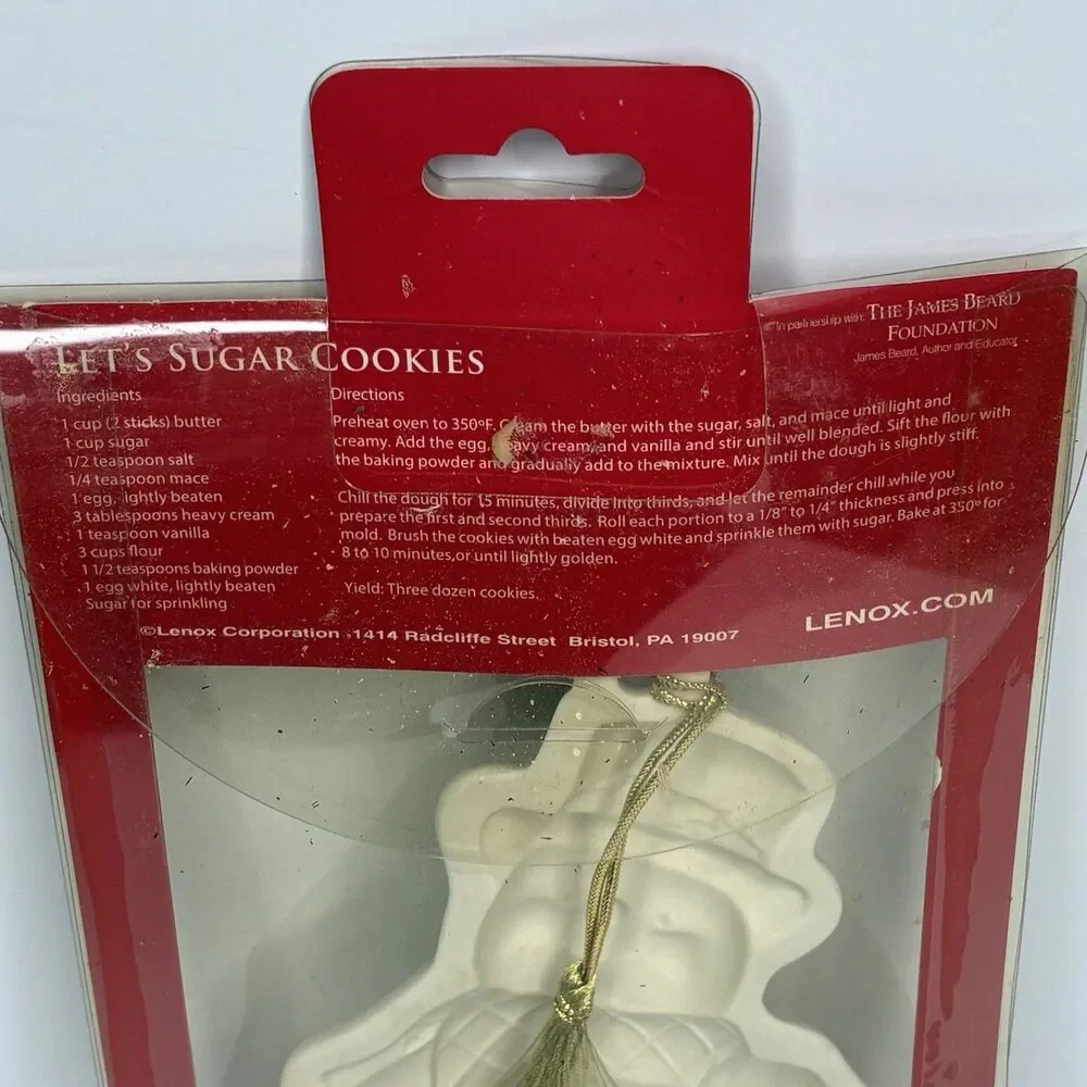 Lenox Snowman Cookie Press 6 inch Ornament SKU#853771 New
